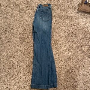 Tin Haul Women's Flare Jeans in Deep Blue